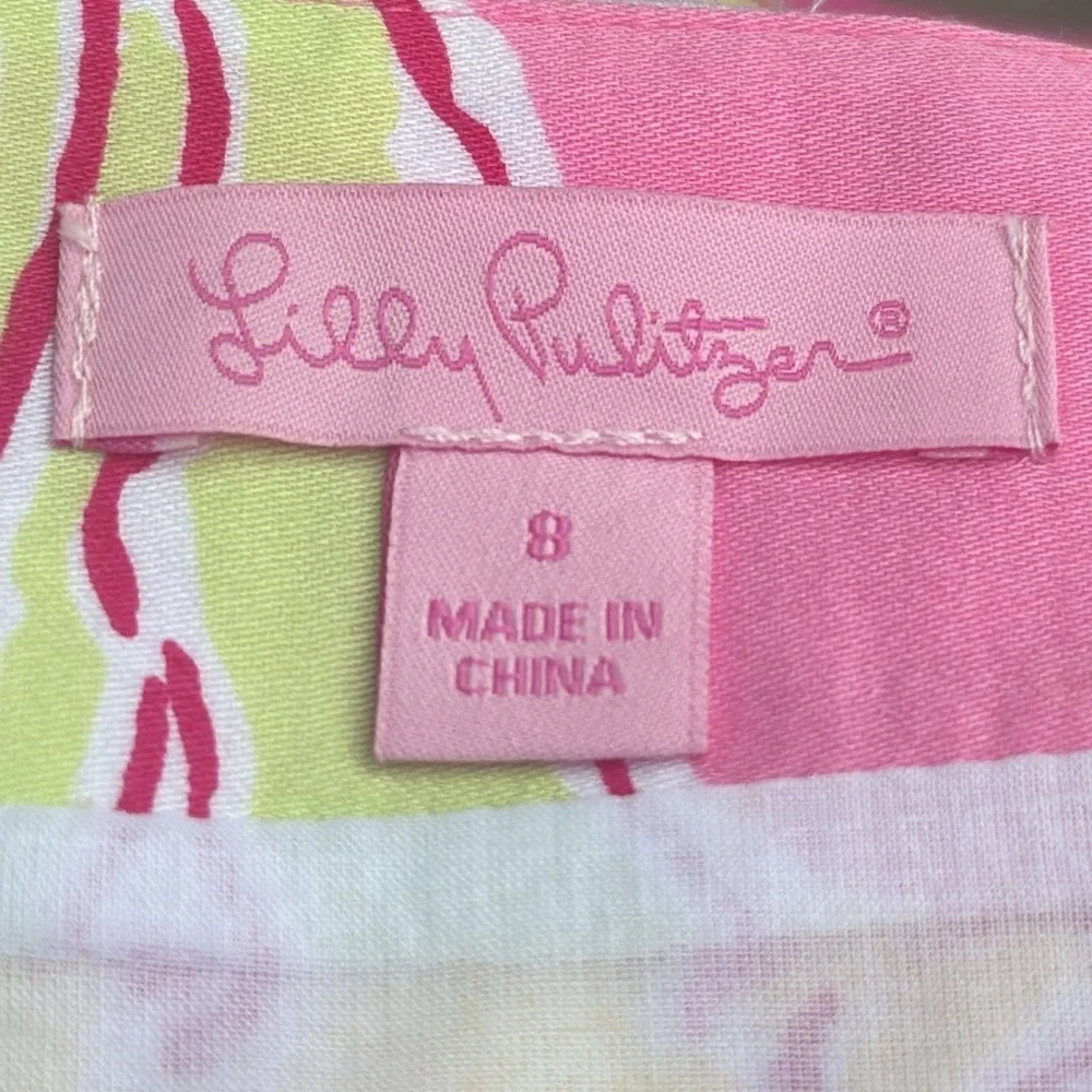 Lilly Pulitzer Size 8 Lynnie Skirt Hotty Pink Day Lynnie Scallop Hem